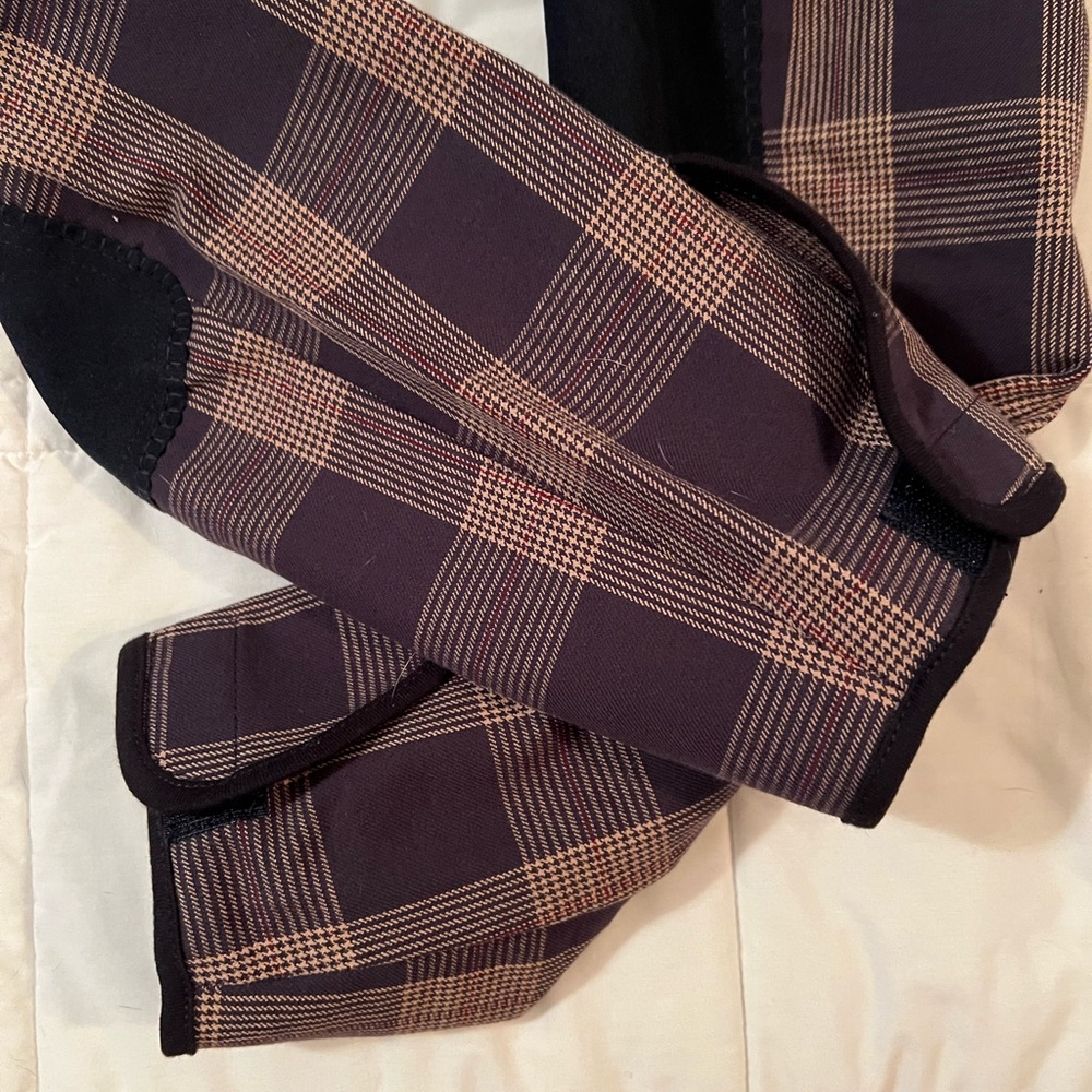NWT Riding Sport Women's Plaid Pants - Black and Brown - Picture 3 of 7